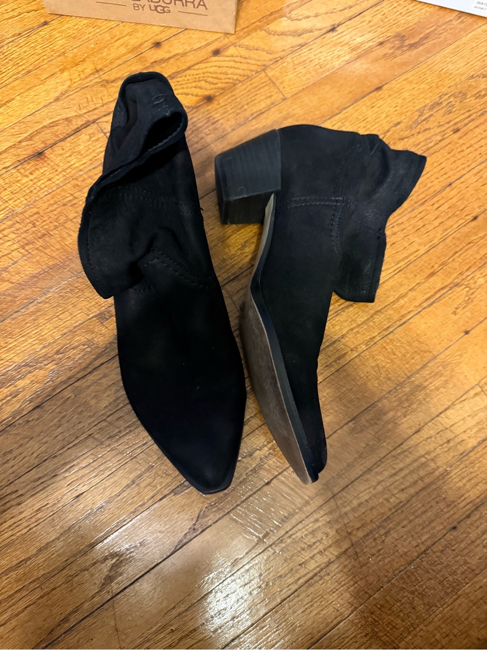 Dolce Vita Black Suede Pointed Ankle Booties